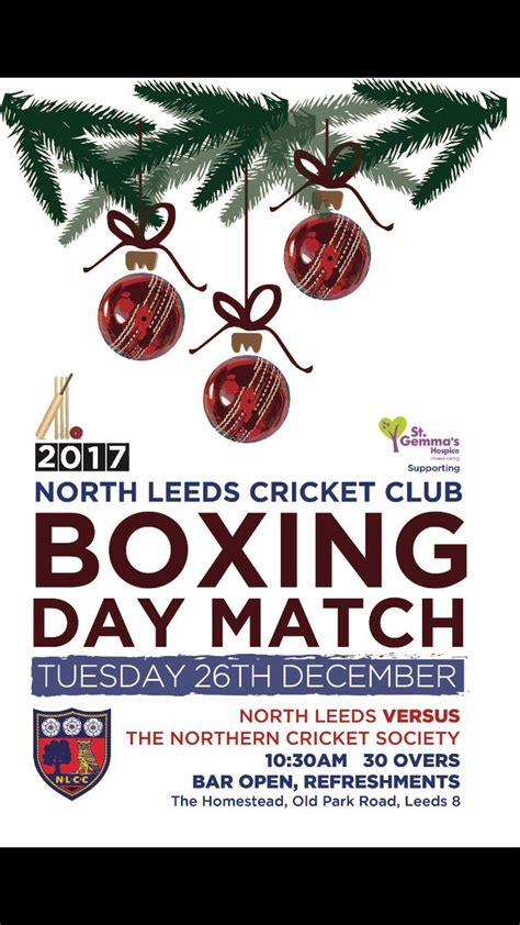 CRICKET FROM THE NORTH: Boxing Day Cricket 2017