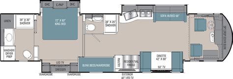 Class A Rv Floor Plans With Bunk Beds Viewfloor Co