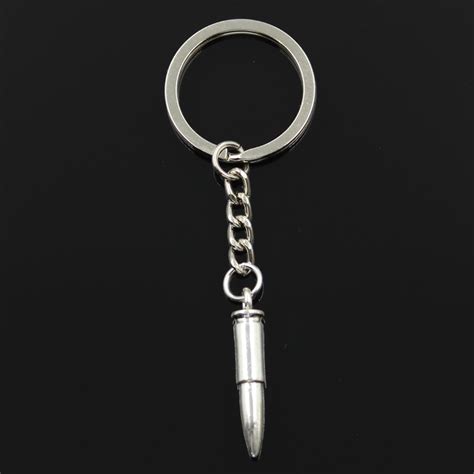 Fashion 30mm Key Ring Metal Key Chain Keychain Jewelry Antique Silver