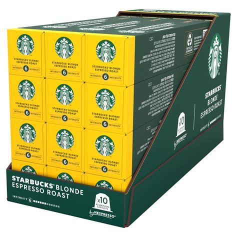 Starbucks By Nespresso Blonde Espresso Roast Coffee 10 Pods 120 Count Pack Of 12 Amazon Au