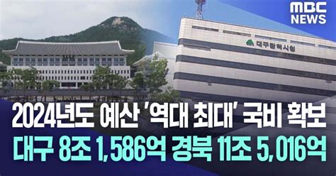 국회 2024년 예산안 의결···대구·경북 역대 최대 규모 국비 확보