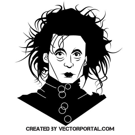 Film Character Edward Scissorhands Royalty Free Stock Svg Vector And