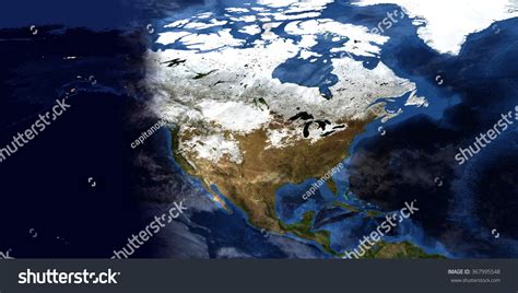 North American High Resolution Maps Composition Stock Illustration ...