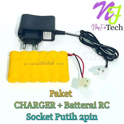 Jual Paket Charger Adaptor Batterai Mobil Remot RC 6AA Ni Cd 7 2v