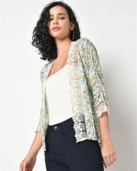 Buy Floral Print Open Front Shrug Online At Best Prices In India JioMart