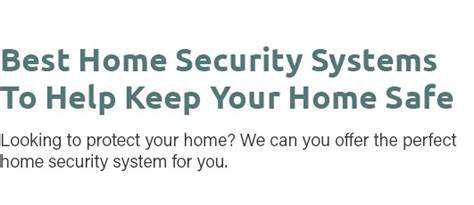 Best Self Monitored Home Security System Jan