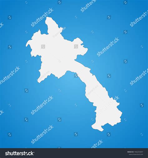 Highly Detailed Laos Map Borders Isolated Stock Vector (Royalty Free