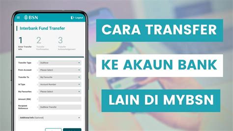 Cara Pindah Duit Atau Transfer Money Dari Akaun BSN Ke Akaun Bank Lain