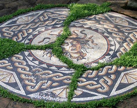 Replica mosaics from Chester Roman Baths at Chester Roman Gardens