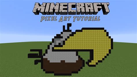 Minecraft Pixel Art Tutorial Angry Birds Mighty Eagle Youtube