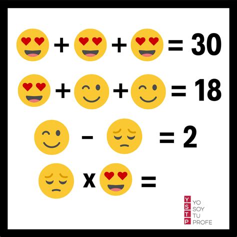 5 Retos Matemáticos Con Emojis Que Te Traerán De Cabeza Yo Soy Tu Profe