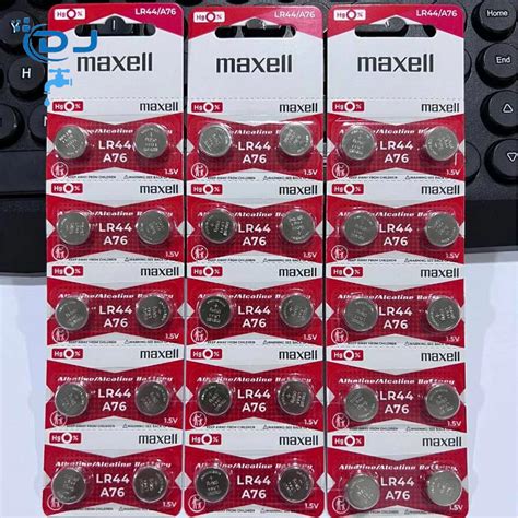 MAXELL ORIGINAL LR44 A76 L1154 AG13 357 SR44 303ALKALINE BUTTON CELL