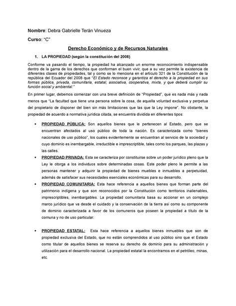 Derecho económico Trabajo 1 Teran Nombre Debra Gabrielle Terán