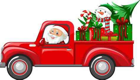 Santa Driving Car To Delivery Christmas Ts 11491065 Vector Art At