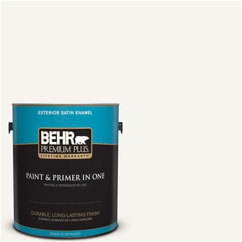 Behr Premium Plus Gal Polar Bear Satin Enamel Exterior Paint