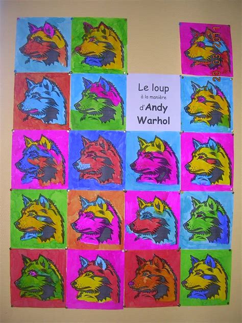 le loup à la manière d Andy Warhol