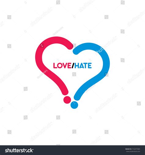 Love Hate Symbol Question Mark Logo Stock Vector Royalty Free