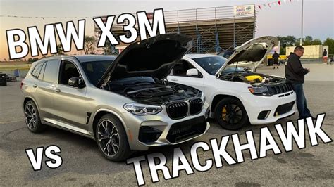 BMW X3M Vs Jeep Trackhawk 1 4 Mile Drag Races YouTube