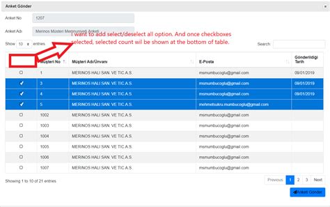 How To Use Checkbox Column And Select Deselect All Option And Form