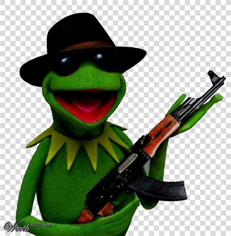 Kermit The Frog Elmo Bert Ak47 Png