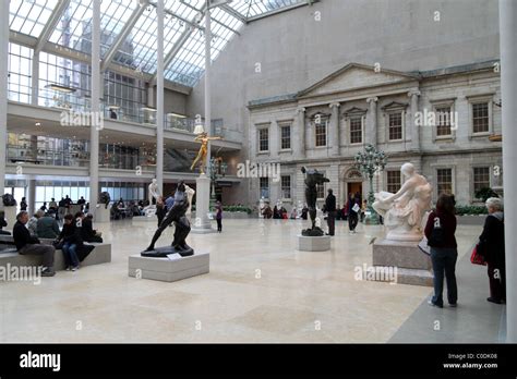 Metropolitan Museum, New York, sculpture atrium, with the preserved ...