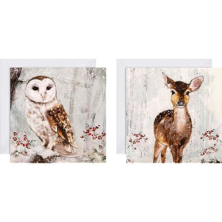 Hallmark Charity Christmas Cards Traditional Wildlife Designs Pack Of