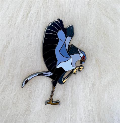 Secretary Bird Hard Enamel Pin Secretary Bird Pin Animal Pin Art Deco ...