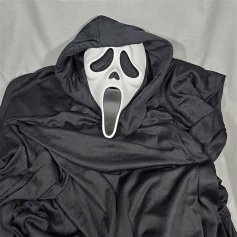 Adult Scream Ghost Face Costume Mask Hooded Robe Belt… - Gem