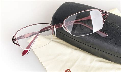 Poesia Stainless Steel Womens Semi Rimless Optical Glasses