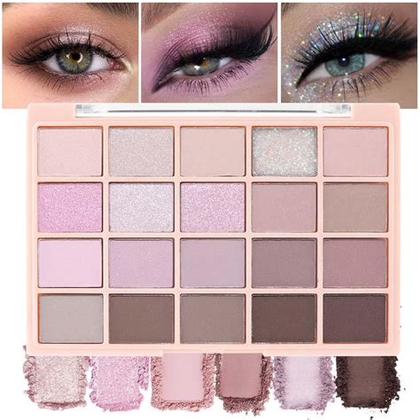Amazon WanTuoluo Nude Brown Pink Matte Shimmer Eyeshadow Palette For Eye Makeup High