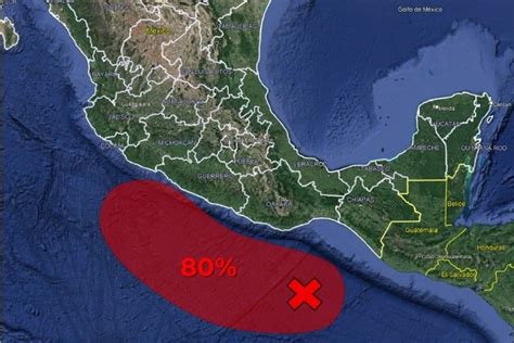 Así avanza la zona de baja presión en el Pacífico que si sigue su