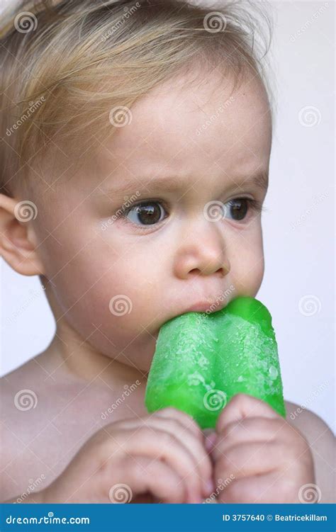 Toddler Eating Popsicle Stock Photo Image Of Enjoying 3757640