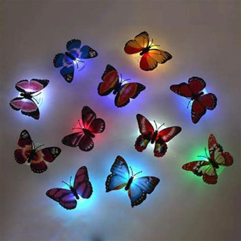 Creative Colorful Led Butterfly Night Light D Stereo Simulation