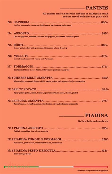 Menu of La Pizzeria, Baner, Pune | Dineout