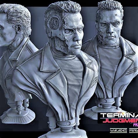 Terminator Buste D Model Stl Etsy