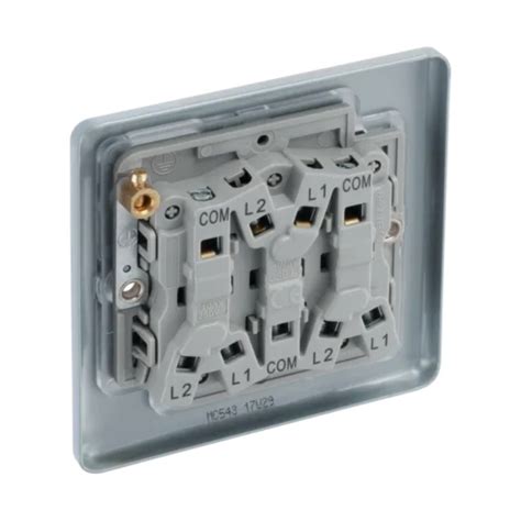 Metal Clad 3 Gang 2 Way 10ax Triple Switch With Surface