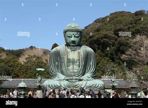 Daibutsu La Gran Estatua De Buda En El Templo De Kotoku Kamakura