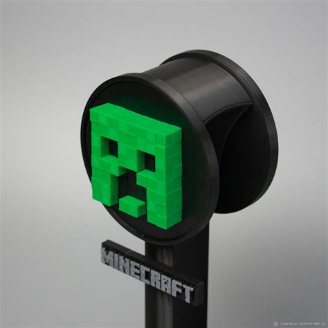 STL File MINECRAFT HEADPHONE STAND HEADSET HOLDER GAMING DECORATION