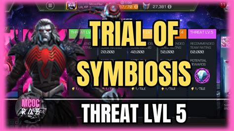 Mcoc Trial Of Symbiosis Threat Lvl 5 Best Team For Easy Completion Mcoc