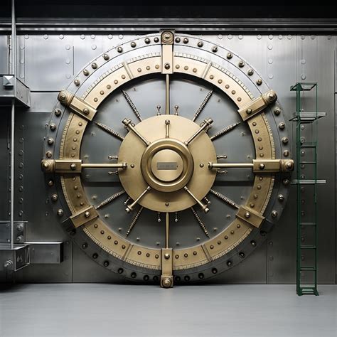 Premium Photo A Closeup Photo Of A High Security Bank Vault Door