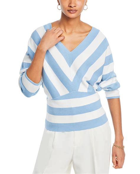 T Tahari Striped Dolman Sleeve Top Bloomingdales