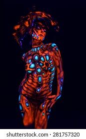 Nude Model Ultraviolet Signs Darkness Stock Photo Shutterstock