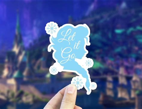 Let It Go Disney Sticker Laptop Sticker Vinyl Stickers Etsy