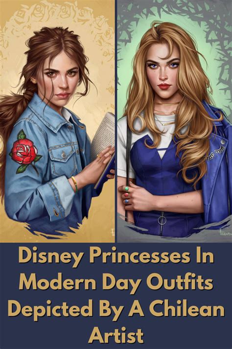 Disney princesses in modern day outfits depicted by a chilean artist ...