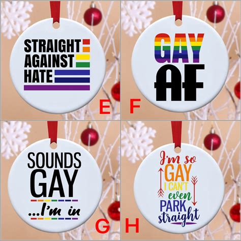 Lgbt Lgbtq Straight Pride Pride Gay Rainbow Ornaments Christmas