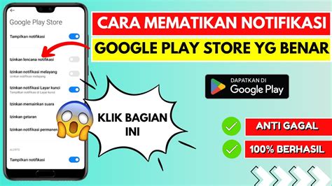 Cara Mematikan Notifikasi Google Play Store Yang Benar Youtube