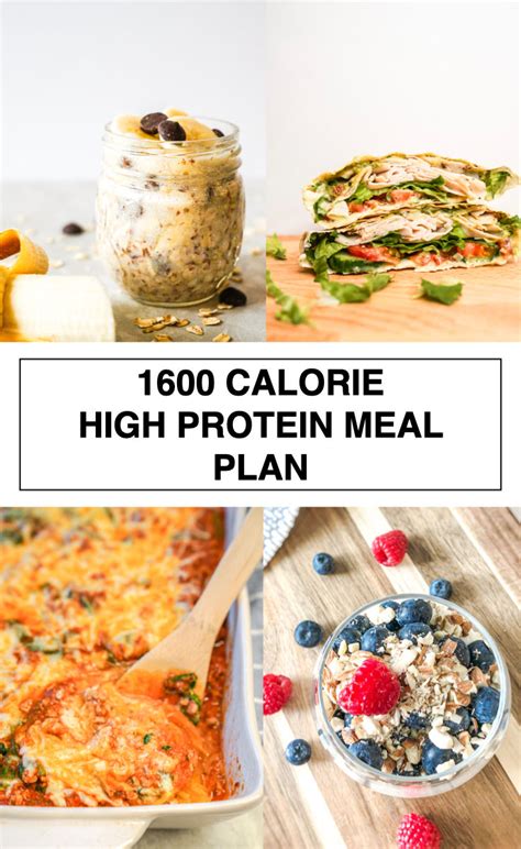 1600 Calorie High Protein Meal Plan