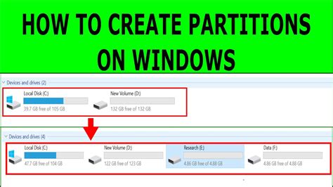 How To Create Partition On Windows 10 Hard Drives Partition Hard Drive Partition On Computer