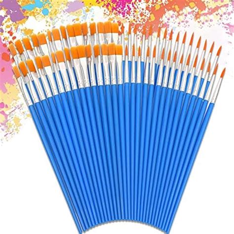 3 Pack Paint Brush Set 30 Pcs Nylon Hair Brushes For Acrylic Oil