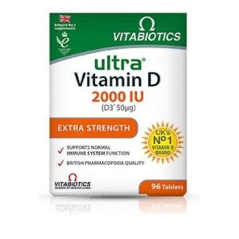 Vitabiotics Ultra Vitamin D 2000 IU D3 50mg 96 ταμπλέτες PHARMASTIC